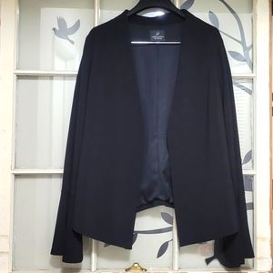 Adrianna Papell Black Open-Front Blazer